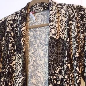 Long black &cream cardigan